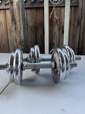 Pair Of 20 LB Bollinger Barbell Threaded Weights - Four 3lb & Four 5lb