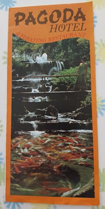 Pagoda Hotel & FLoating Restaurant Brochure Honolulu HI 1961 Full Color Foldout