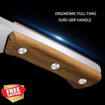 Kvlniqs Handmade Butcher Cleaver Knife, Full Tang Meat Chopper, Heavy Duty Ki...