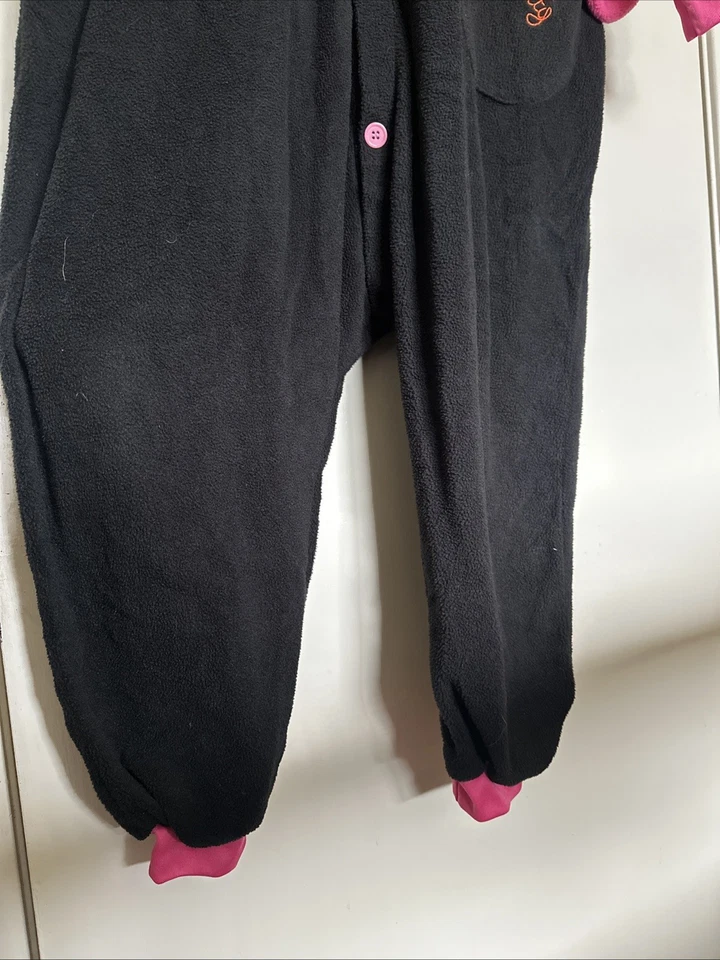 Hello Kitty Pink Black Hooded One Piece Pajamas  - Image 2 of 4