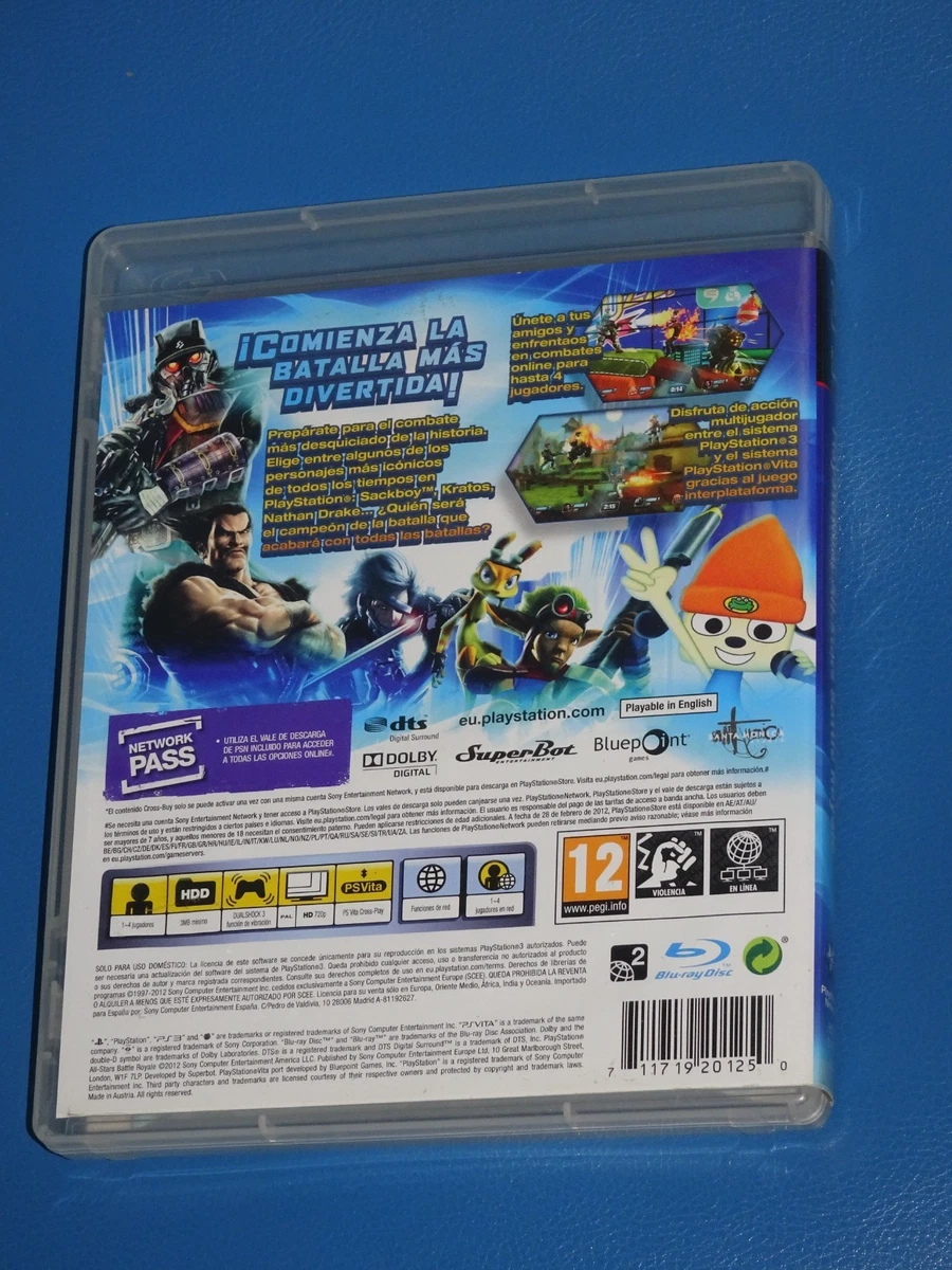 PLAYSTATION ALL-STARS BATTLE ROYALE (PS3) (PAL ESPAÑA) COMPLETO !!!!