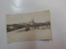 WW2 Photo Military Aircraft Nose Cone Art Teeth Shirtless Man VTG Militaria WWII
