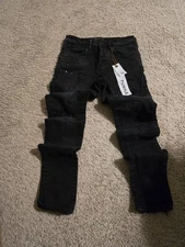 Purple Brand P002 Black Wash Blowout. 29w 29L New With Tags