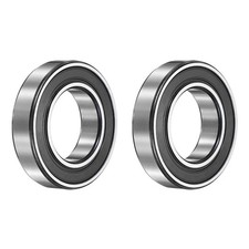 2Pcs 6007-2RS Deep Groove Ball Bearing, 35x62x14 mm Double Rubber Seal Bearing
