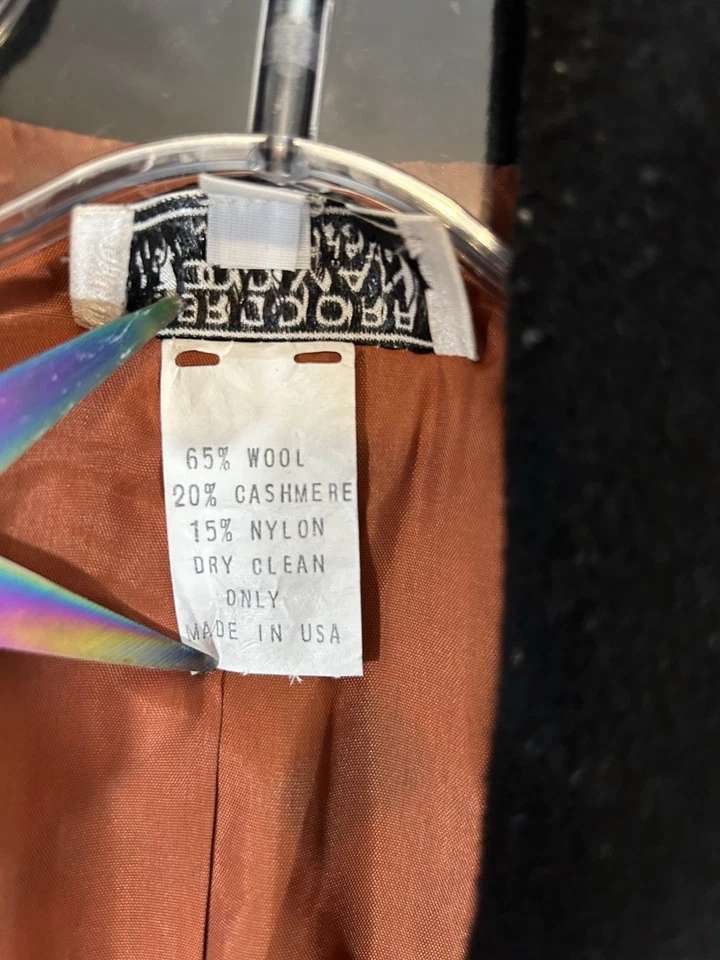 Bergdorf Goodman ladies blazer 6 brown black academia Cashmere Vtg Equestrian - Image 4 of 4