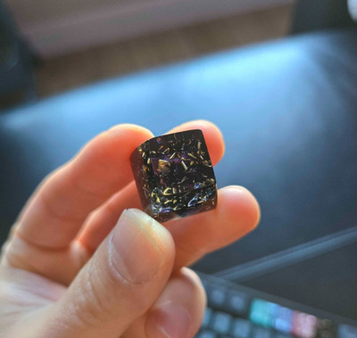 Artisan Resin Glitter Handmade Keycaps Custom SA R1 Profile
