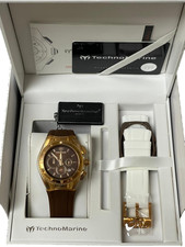 Reloj Technomarine Cruise Star marrón chocolate 40 mm para dama TM-111010