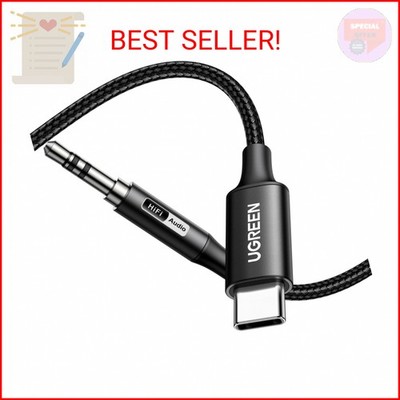 UGREEN USB C to Aux Type C to 3.5mm Audio Adapter Hi-Res 32bit/384KHz Stereo Cor