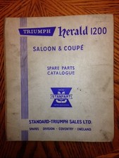 Triumph Herald 1200 Saloon & Coupe Spare Parts Cat.