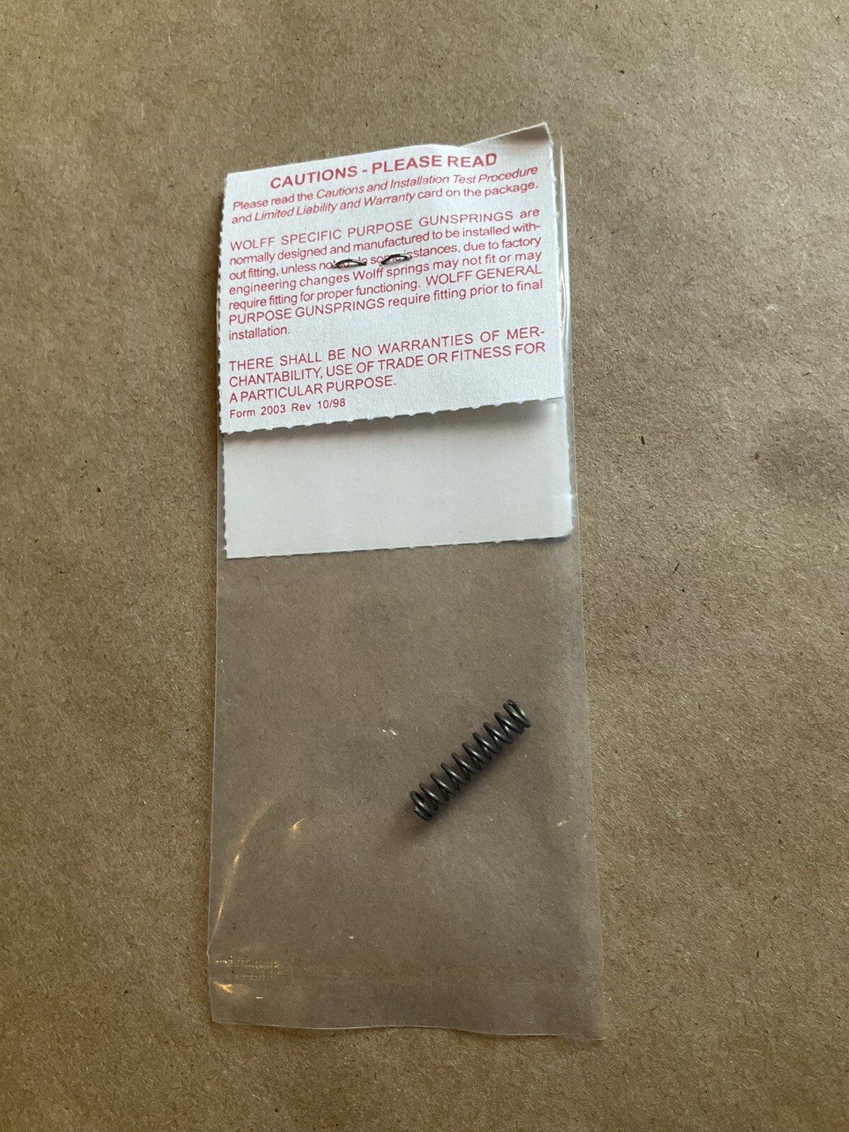 Trigger Guard Latch Wolff Trigger Guard Latch Spring 10 lb Reduced Power Ruger GP-100 ...