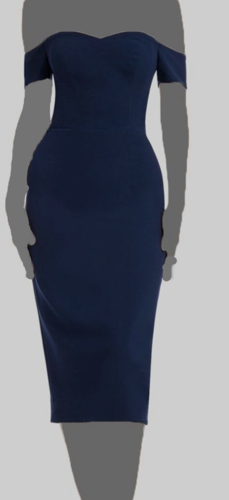 bailey off the shoulder bodycon dress dress the population Women's Blue Off-The-Shoulder Size S Color:Anne Black The slit in the ASOS Design - Mini size_10