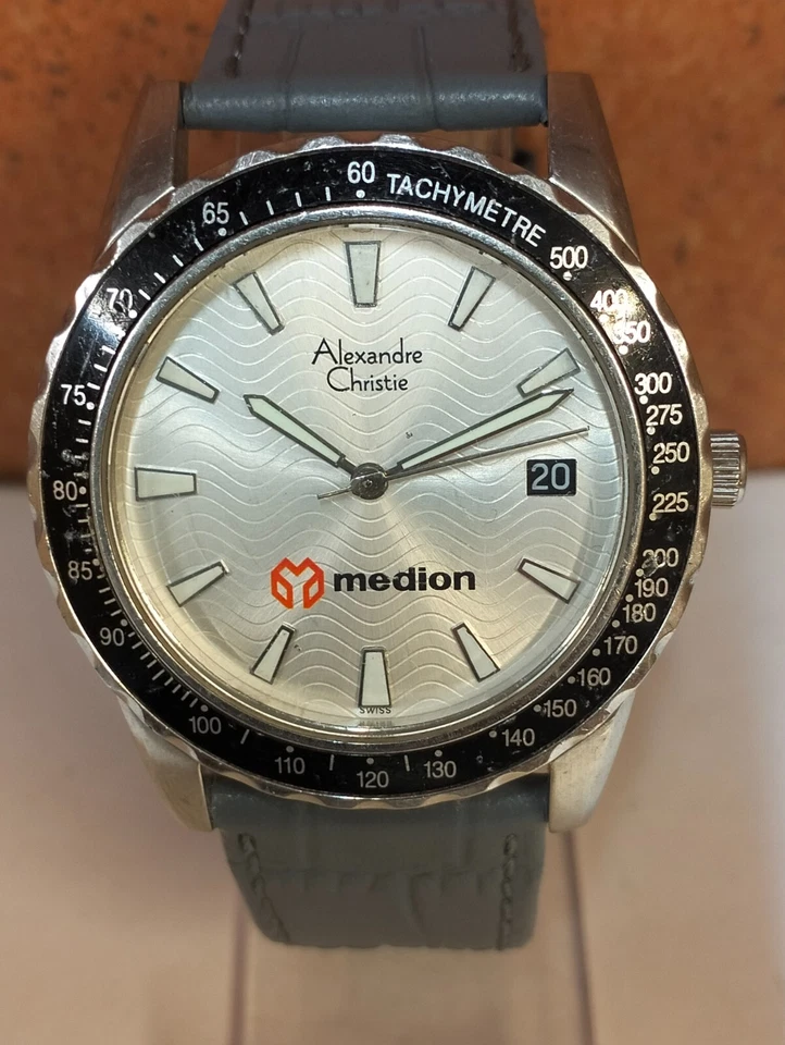 ALEXANDRE CHRISTIE QUARTZ 8119MD SWISS MEN'S FULL WORKING VINTAGE WATCH - Image 3 of 4