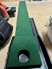 Golf Putting Green 7.33FT*1FTPuttingTrainer Mini Golf Mat with Auto Ball Return