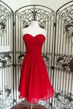 1267 BILL LEVKOFF SZ 8 RED COCKTAIL  BRIDESMAID PROM FORMAL GOWN DRESS