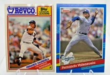 Fernando Valenzuela -1988 Topps Revco League Leaders & 91 Donruss #127 - Dodgers