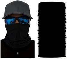 Solid Black Balaclava Scarf Neck Fishing Hunting Shield Sun Gaiter Headwear Mask