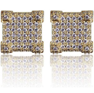 Authentic Earrings Studs 0.50Ct Round Cut Simulated Diamond 14K Yellow Gold Plated