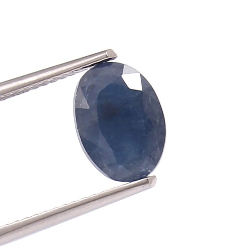 2 CT Naturale Ovale Ceylon Zaffiro Blu Gemma Certificato T13624