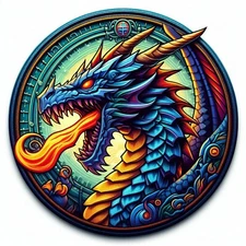 Dragon Patch iron-on Applique Geeks & Gamers Creature Myths Greek Legend Cryptid