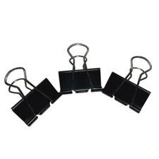 Metal paper Binder Clips black colour /long tail clips