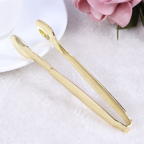 2 Pcs Ice Tongs, 4.1 Inch Gold Figure Stainless Belize - View #8