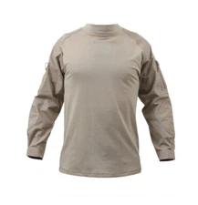 Military Fire Retardant Combat Shirt w/ Long Rip-Stop Sleeves Desert Sand Tan XL