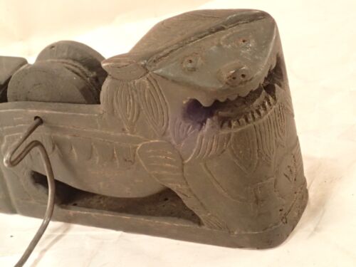 Antique, ''CHINESE FOO DOG LION' Carpenter's 'Sumitsubo' INK POT - 'Chalk Line' - Picture 1 of 11