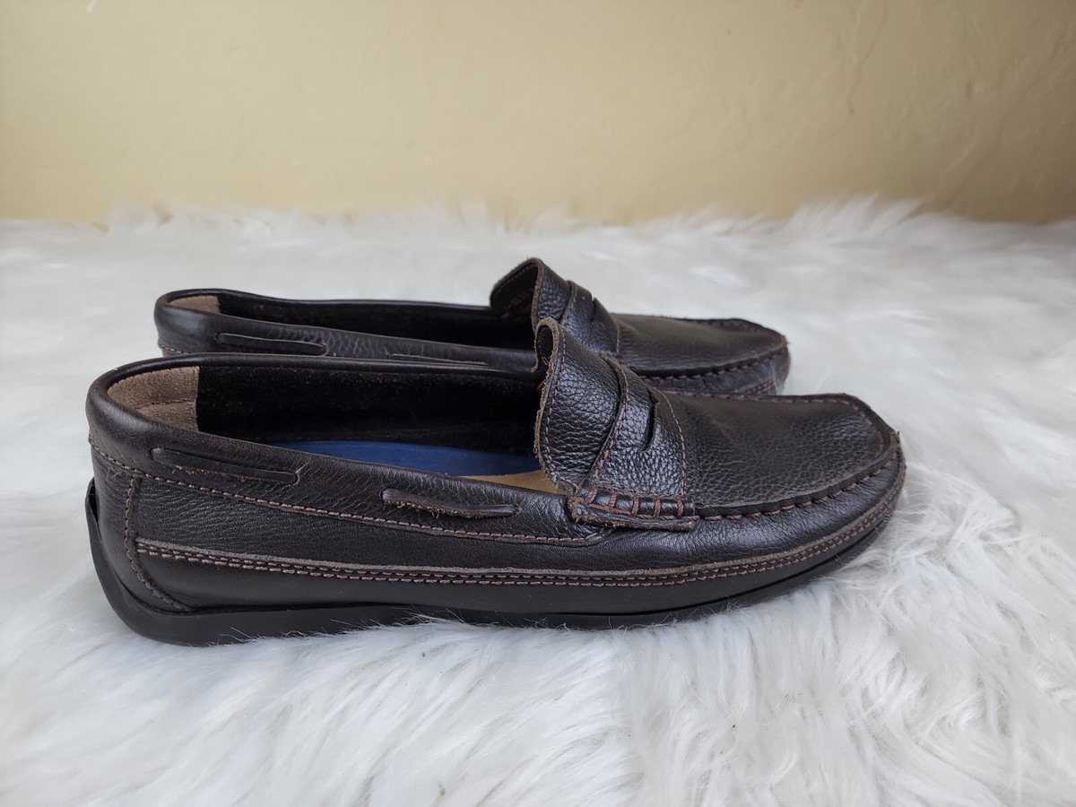 Giorgio Brutini Men\'s Brown Classic Leather Slip-On Loafers Dress Shoes Size 9 Stylish Cognac Leather Tassel Giorgio Brutini Loafers. Size  main image 3