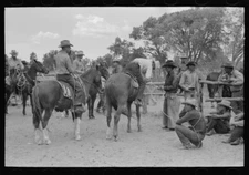 8" x 10"  Photo Cowboys on Their Horses at Rodeo, Quemado, New Mexico