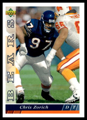 フレチャンオーダーページ 1993 Upper Deck #497 Chris Zorich Chicago Bears Football Card | eBay