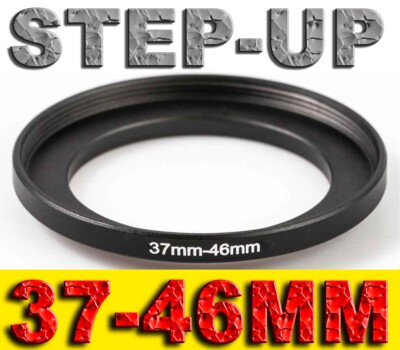 Anello Adattatore Step-Up Filtro 37mm A 46mm – Alluminio Anodizzato Nero, Per Filtri E Paraluce