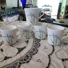 5 Corning / Corelle Shadow Iris purple flower design coffee tea Mug Cup #24 USA — photo 3