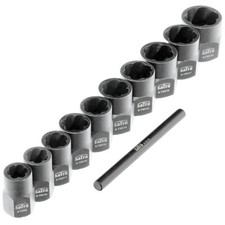 Schraubenausdreher Defekte Muttern Linksdreher Satz 9 - 19 mm Spiral Twister