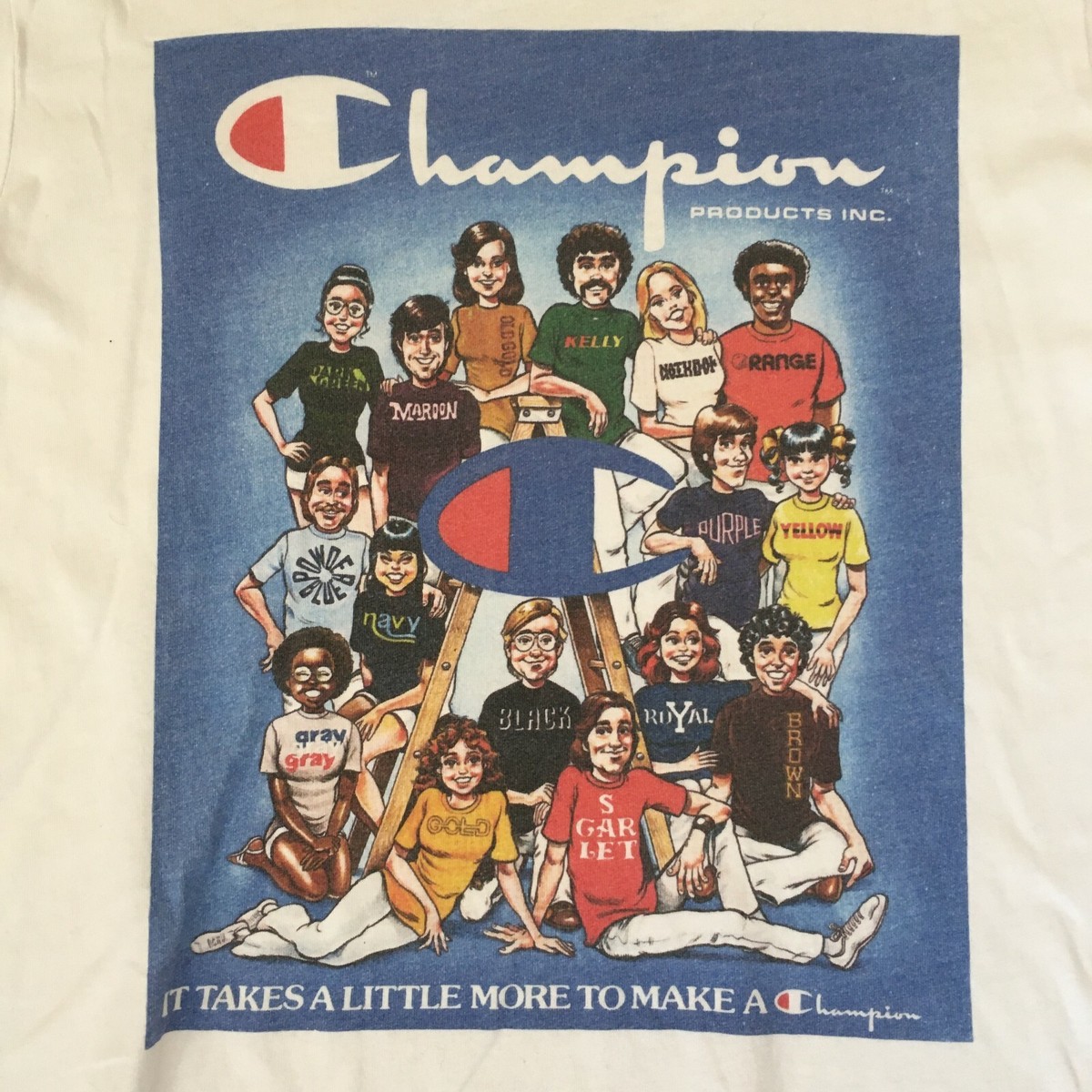 It Takes A Little More To Make A Champion mens RARE vintage T