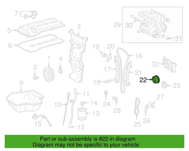 GENUINO OEM TOYOTA CAMRY HIGHLANDER MOTOR 2.4L ÁRBOL DE LEVAS ENGRANAJE DE DISTRIBUCIÓN 13050-28012 Foto 4 de 4