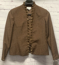 Adrianna Papell Women's Brown Long Sleeve Skirt Suit Size 12 - 28" Waist NEW
