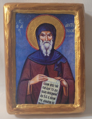 Saint Anthony Antonio Antoine The Great Byzantine Greek Easter Orthodox Icon