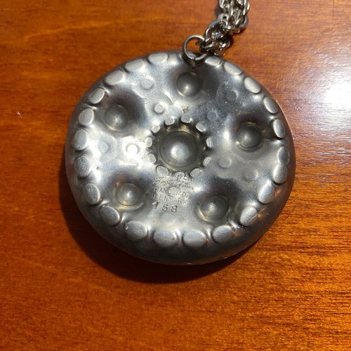 JORGEN JENSEN Viking Shield Jewelry Vintage Pewter Necklace Earrings Denmark - Picture 10 of 15
