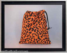 Gymnastics Leotard Grip Bags / Orange Cheetah Gymnasts Birthday Goody Bag