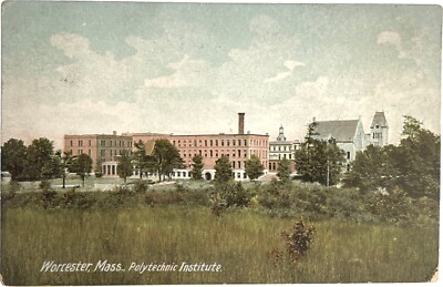 Polytechnic Institute, Worcester, Massachusetts, vintage postcard 1910