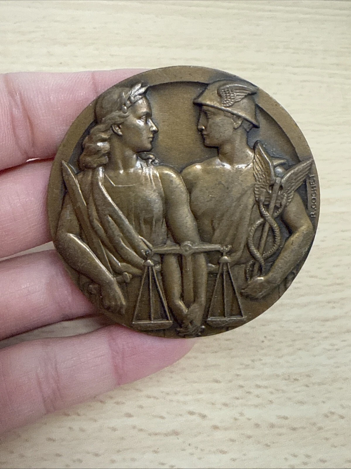 Médaille Vè République 120è Anniversaire Du Comité Intersyndical En Bronze