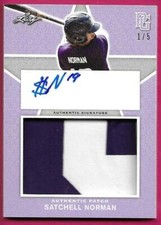 2020 Leaf Perfect Game National Baseball SATCHELL NORMAN Patch Autograph 1/5