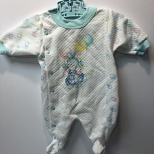 Vtg Classic Gerber Pastel Baby Pj  s Size Small Newborn Balloons Bunny Unisex