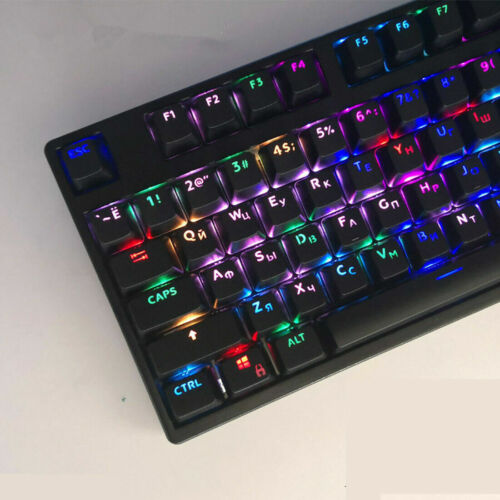 104 Key Korean Russian Backlit Keycap OEM Profile Keycaps for Cherry MX Keyboard - Picture 9 of 16
