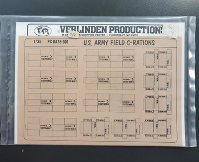 Verlinden 1:35 U.S. Army Field C-Rations Boxes Cartons Sheet (16) Model