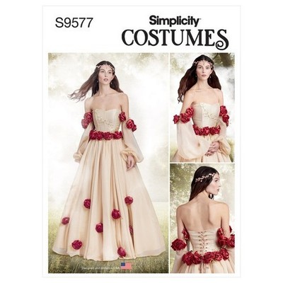 SIMPLICITY 9577 Schnittmuster Misses Fantasy Kostüm Kleid Größe 14-22 ungeschnitten