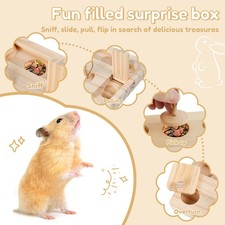 Guinea Pig Foraging Toys 6 In 1 Wooden Hamster Interactive Enrichment Toys paRQn