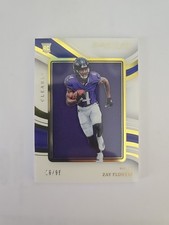 ZAY FLOWERS 2023 IMMACULATE CLEARLY JERSEY PATCH RC #IRJ-ZF 16/99 PANINI