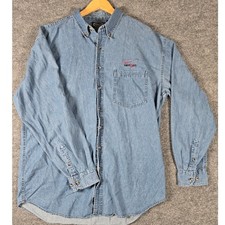 Rivers End Trading Co Denim Shirt Mens XXL Verizon Nortel Networks Embroidered