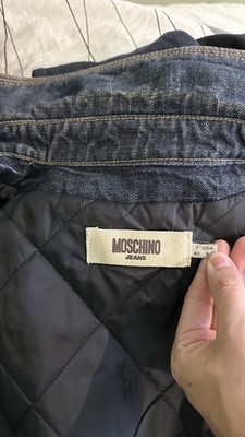 MOSCHINO JEANS Vintage Denim Jacket Cotton Blue Long Sleeve Zip Up